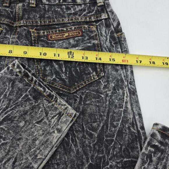 Rodeo Rider Beverly Hills Acid Wash Black 7/8 RARE "God Is Lord" Button Jeans - Picture 12 of 14